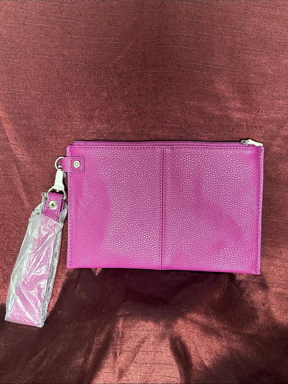 Vibrant Pink Jewell Wristlet Clutch 🩷✨
